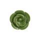 Pea Green Crackle Rose Medium Ceramic Drawer Knob